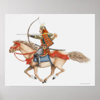 Illustration du premier guerrier samouraï sur
