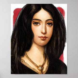 Poster Illustration du romancier français George Sand