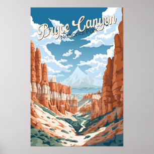 Poster Illustration du sentier du parc national Bryce Can
