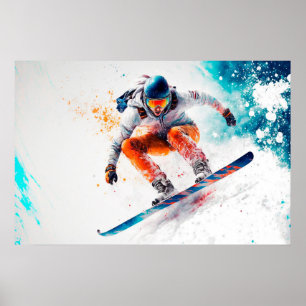 Poster Illustration du snowboard