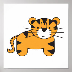 Poster Illustration du tigre par Lorena Depante