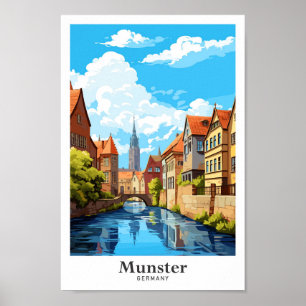 Poster Illustration du Vintage voyage artistique Munster 