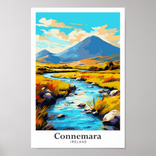 Poster Illustration du Vintage voyage du Connemara Irland