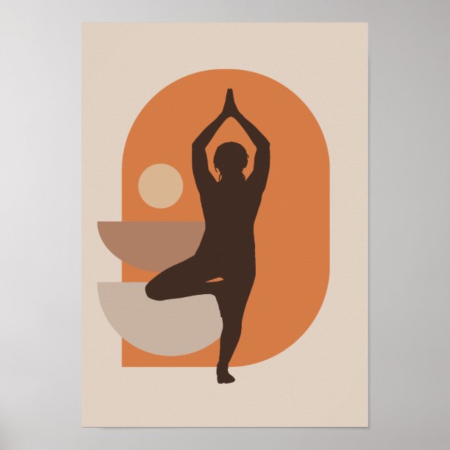 Poster Illustration du yoga - Design calme et attentif (Devant)