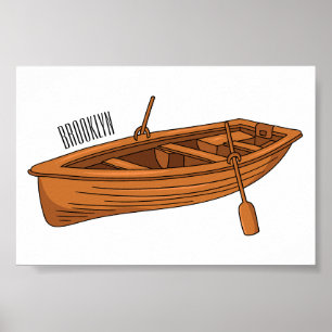 Poster Illustration d'un bateau à roues