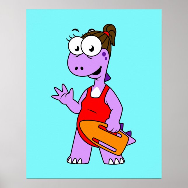 Poster Illustration D'Un Gardien À Vie Tyrannosaurus Rex. (Devant)