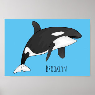 Poster Illustration d'une baleine tueuse