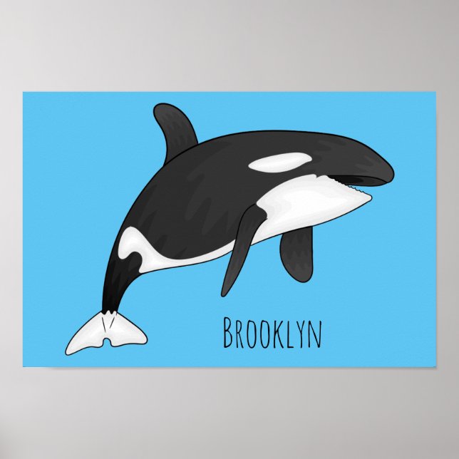 Poster Illustration d'une baleine tueuse (Devant)
