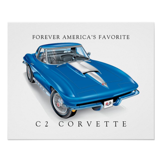 POSTER ILLUSTRATION ÉLÉGANTE DE C-2 VETTE (Devant)