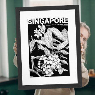 Poster Illustration florale de blush de fleur sauvage boh