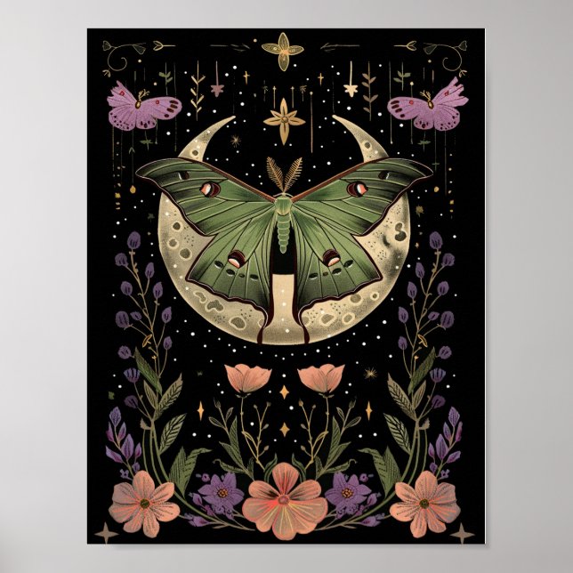 Poster Illustration gothique du ciel nocturne (Devant)