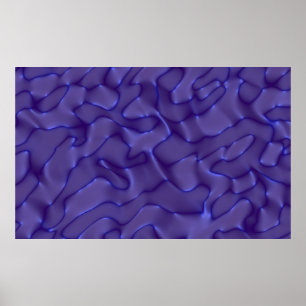 Poster Illustration graphique - couleur bleu motif liquid