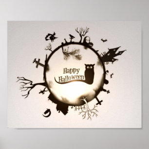 Poster Illustration heureuse de Halloween
