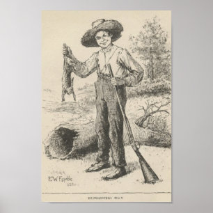 Poster Illustration Huckleberry Finn