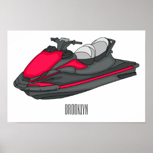 Poster Illustration Jet ski