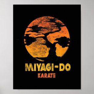 Poster Illustration Karate Kid Miyagi Do Sunset