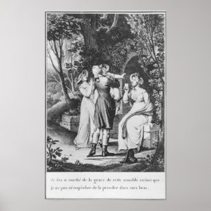 Poster Illustration "les peines de Werther" par