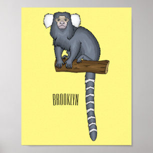 Poster Illustration marmoset commune