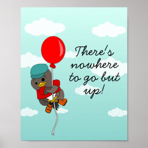 Poster Illustration mignonne d'oiseaux motivationnels