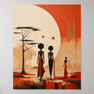 Poster Illustration minimaliste Africaine