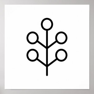 Poster Illustration minimaliste de l'art populaire scandi