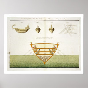 Poster Illustration of a Roman Polyreme, plate 26, class