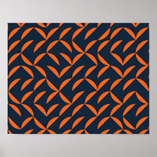 Poster Illustration ondulée orange, cool, moderne, tendan