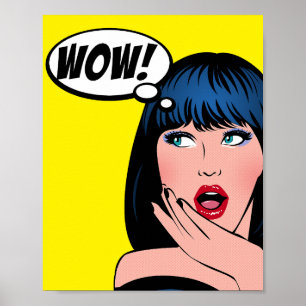Poster Illustration Pop Art dans le style de Roy Lichtens