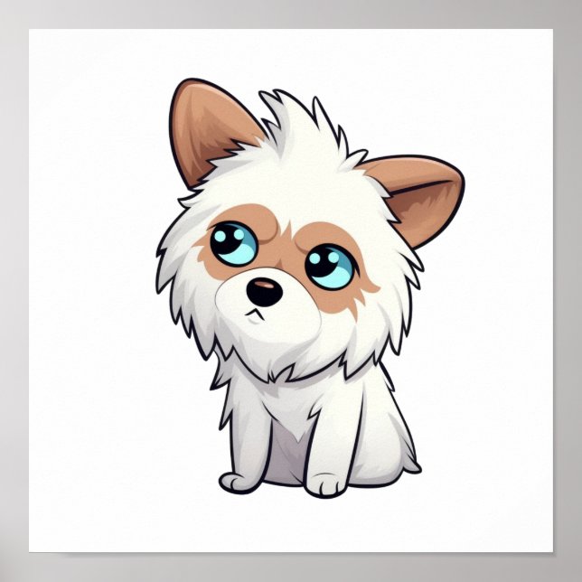 Poster Illustration pour chien de dessin (Devant)