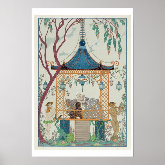 Poster Illustration pour 'Fetes Galantes' de Paul Verlain (Devant)