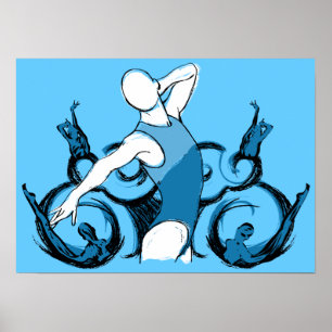 Poster Illustration Synch Swimming