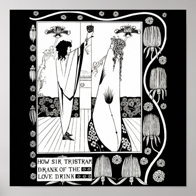 Poster Illustration Vintage-Aubrey Beardsley 10 (Devant)