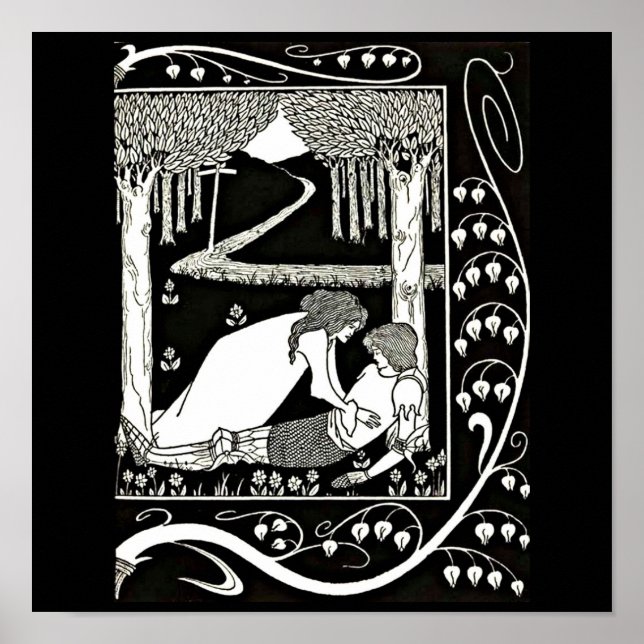 Poster Illustration Vintage-Aubrey Beardsley 23 (Devant)