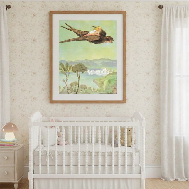 Poster Illustration vintage de La Petite Fille aux allume (Créateur téléchargé)