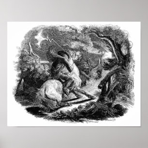 Poster Illustration vintage du livre surréaliste