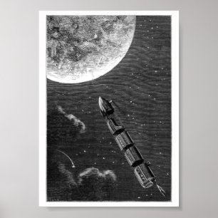 Poster Illustration vintage du livre surréaliste