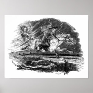 Poster Illustration vintage du livre surréaliste