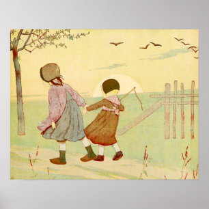 Poster Illustration Vintage en français "Enfants"