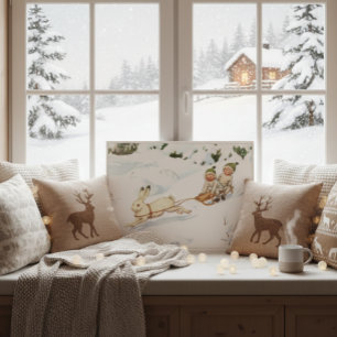 Poster Illustration vintage Forêt Enfants Elsa Beskow