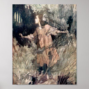 Poster Illustration vintage Le Jardin secret
