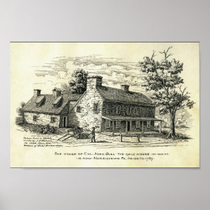 Poster Illustration vintage Maison Norristown PA