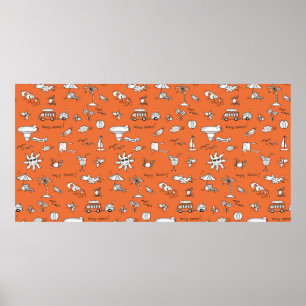 Poster Illustration vintage motif d'été