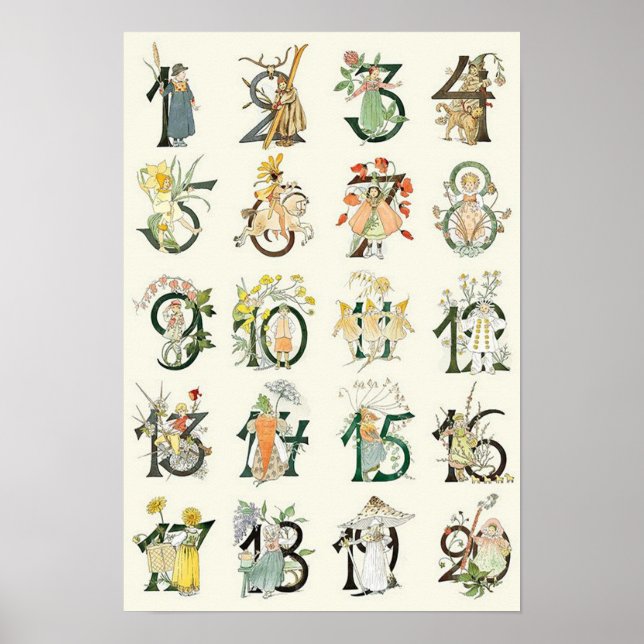 Poster Illustration vintage par Ottilia Adelborg (Devant)