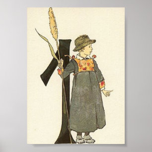 Poster Illustration vintage par Ottilia Adelborg Mini