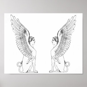 Poster Illustration vintage Sphinx