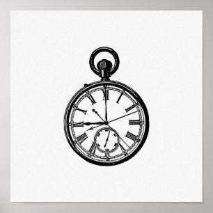 Poster Illustration vintage Watch