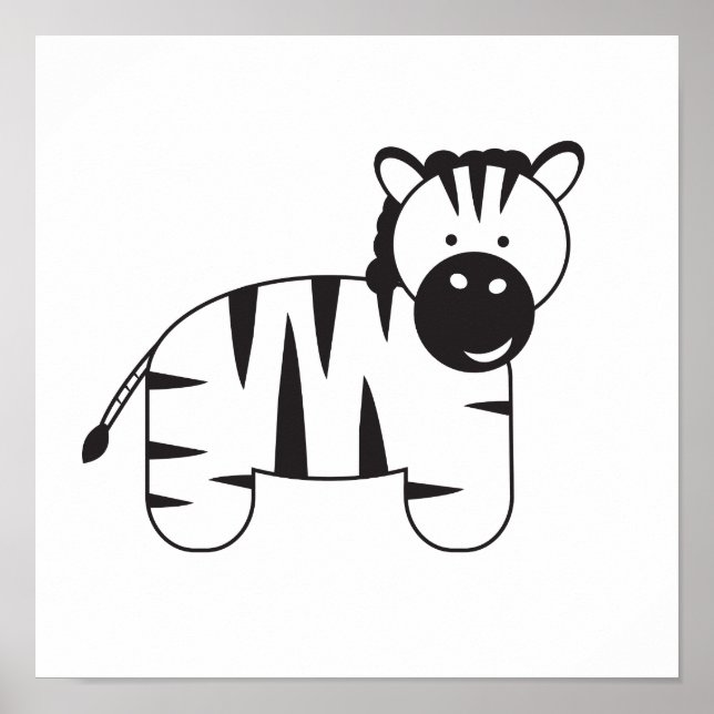 Poster Illustration ZEBRA par Lorena Depante (Devant)