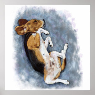 Poster Illustrations de Stock de dessin à main de chien s
