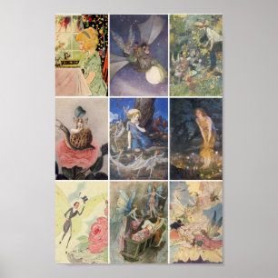 Poster Illustrations vintages d'Art Fairy