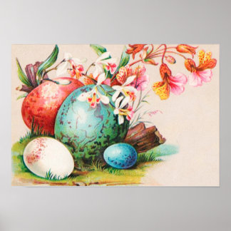 Poster Illustrations vintages de Pâques